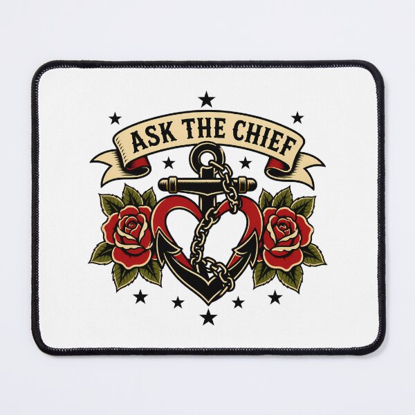 Item preview, Ask The Chief Anchor Tattoo Navy CPO Traditional designed and sold by chattsuede.