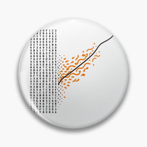 Item preview, Hexadecimal Code Orange Waves Data Grid Pattern designed and sold by chattsuede.