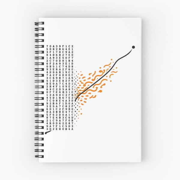 Item preview, Hexadecimal Code Orange Waves Data Grid Pattern designed and sold by chattsuede.