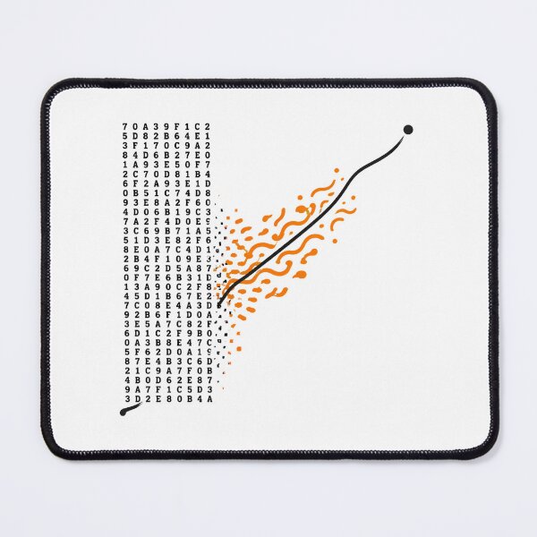 Item preview, Hexadecimal Code Orange Waves Data Grid Pattern designed and sold by chattsuede.