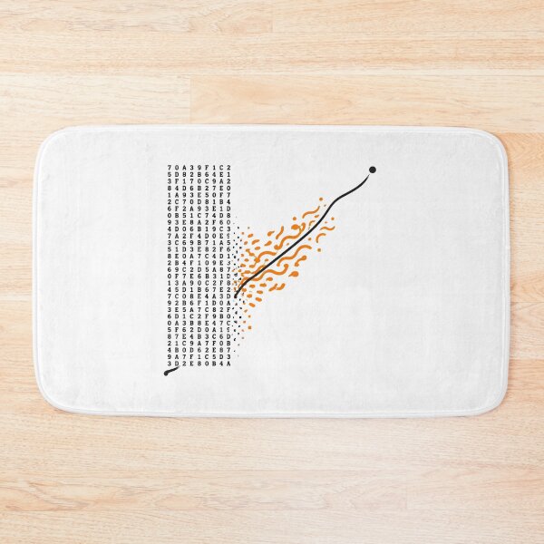 Item preview, Hexadecimal Code Orange Waves Data Grid Pattern designed and sold by chattsuede.