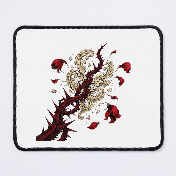 Item preview, Baroque Gothic Thorned Flowers Dark Romantic Pattern designed and sold by chattsuede.