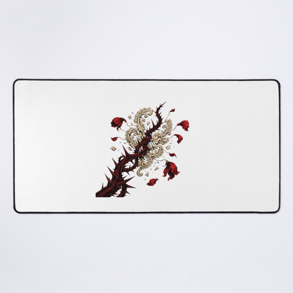 Item preview, Baroque Gothic Thorned Flowers Dark Romantic Pattern designed and sold by chattsuede.