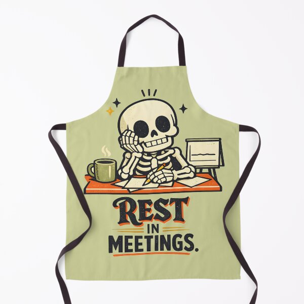 Item preview, Rest in Meetings Skeleton Office Humor Halloween Funny Design designed and sold by MAD's Recreation Studio.