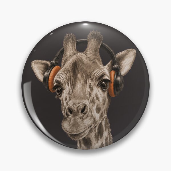 Item preview, Giraffe with Headphones designed and sold by Silvered-Wings.