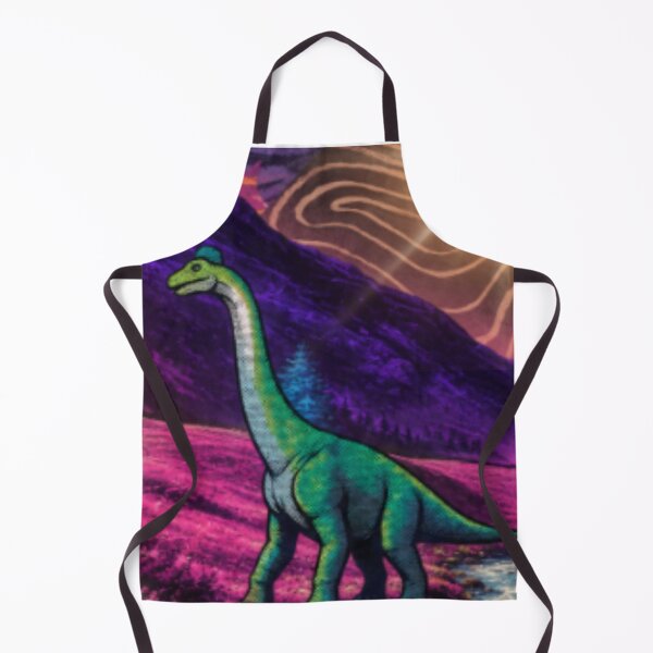 Item preview, Neon Brachiosaurus in a Psychedelic Prehistoric Landscape designed and sold by darametzgerart.