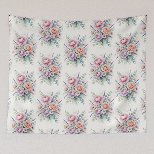 Item preview, Pastel Garden Bouquet – Soft Watercolor Floral Arrangement designed and sold by HappyOops.