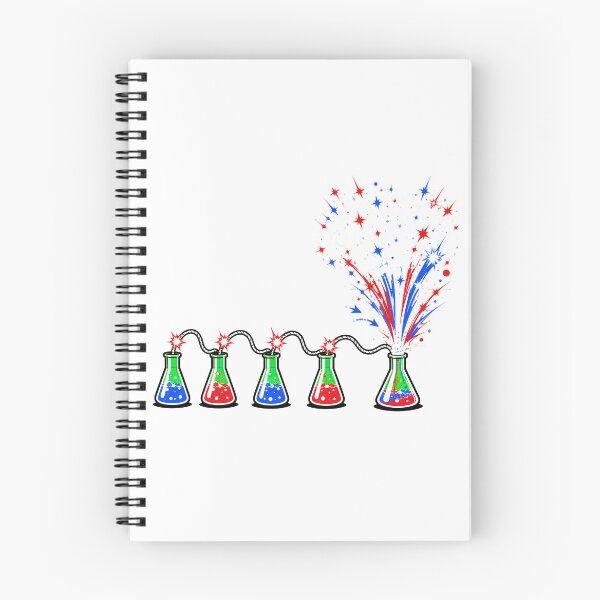 Item preview, Chemistry 4th Of July Fireworks Cartoon Flasks designed and sold by chattsuede.