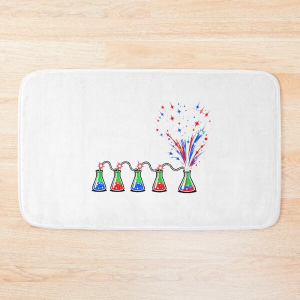 Item preview, Chemistry 4th Of July Fireworks Cartoon Flasks designed and sold by chattsuede.