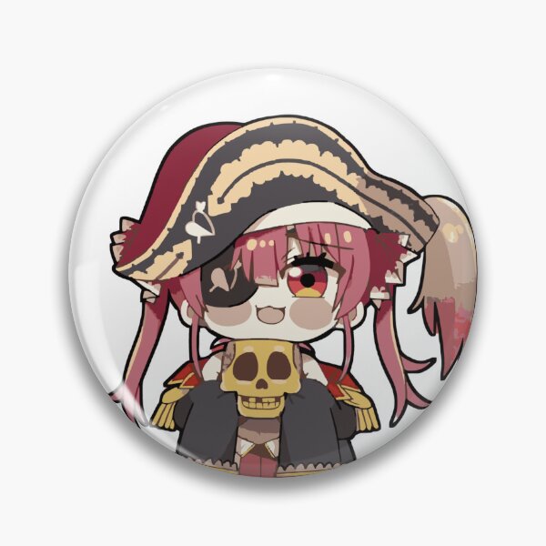 Item preview, Smol Marine and the Golden Skull Pirate Treasure Hololive Inspired Artwork designed and sold by GeekMix.