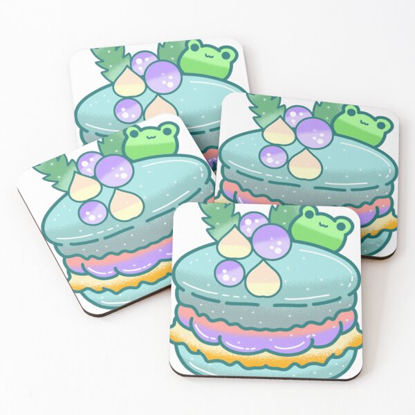 Item preview, Blue cute kawaii macaron dessert  designed and sold by aubriecodie.