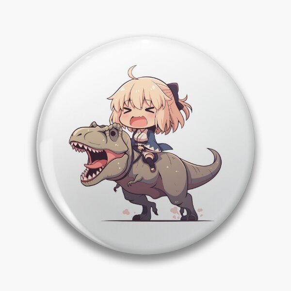Item preview, Okita Souji Fate Grand Order Dinosaur Chibi Quest designed and sold by Dashsopaner.
