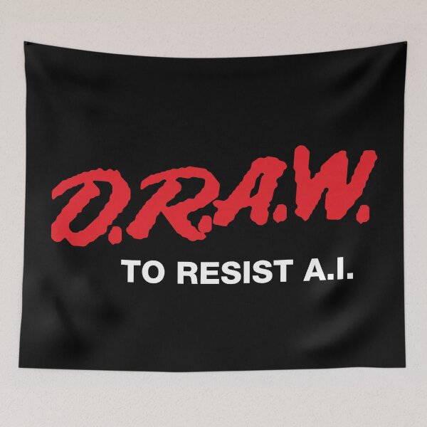 Item preview, draw to resist ai (anti ai) designed and sold by remerasnerdas.