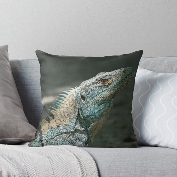Item preview, Blue Iguana Close-Up Portrait – Tropical Wildlife Photography designed and sold by WildFrameNature.