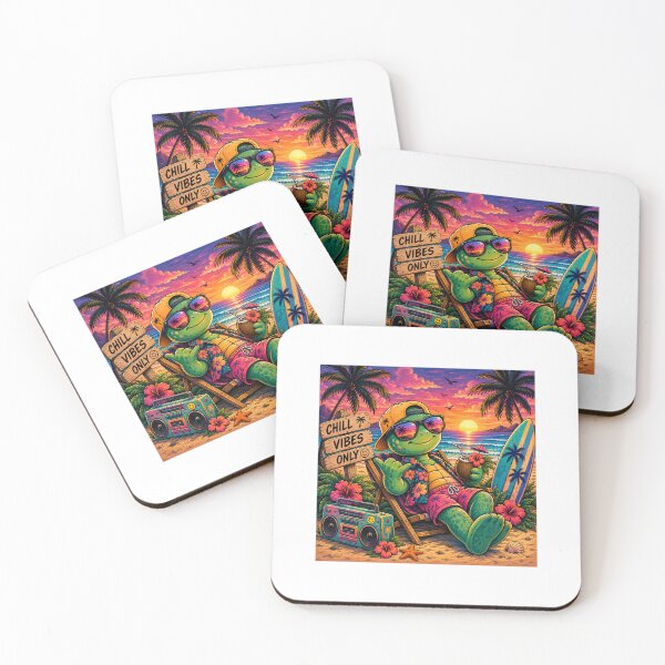Item preview, Chill Vibes Only Turtle – Retro Beach Vacation designed and sold by Molli98.