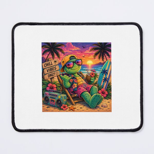 Item preview, Chill Vibes Only Turtle – Retro Beach Vacation designed and sold by Molli98.