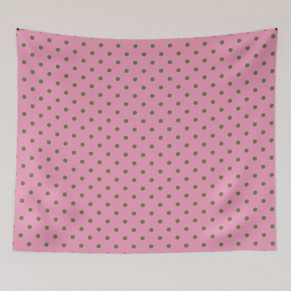 Item preview, Pink and Olive Green Polka Dots | Retro Green Spots on Pink Pattern | Vintage Pink and Green Dotty Pattern | Preppy Pink and Green Polka Dot Seamless Pattern | Bright Pink and Olive Dots designed and sold by VivaFy.