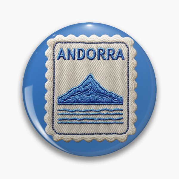 Item preview, Andorra Travel Patch Pyrenees Peak Embroidered designed and sold by tiigerdad.