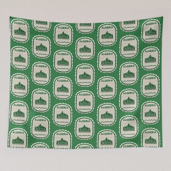 Item preview, Algeria Travel Patch Kasbah Skyline Embroidered designed and sold by tiigerdad.