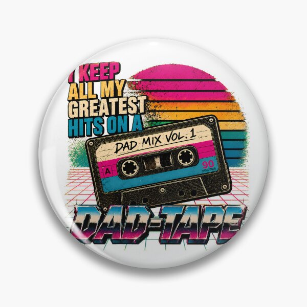 Item preview, Dad Tape 80s Synthwave Funny Cassette Mixtape designed and sold by chattsuede.