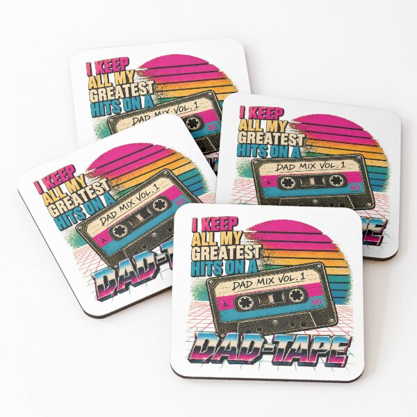 Item preview, Dad Tape 80s Synthwave Funny Cassette Mixtape designed and sold by chattsuede.