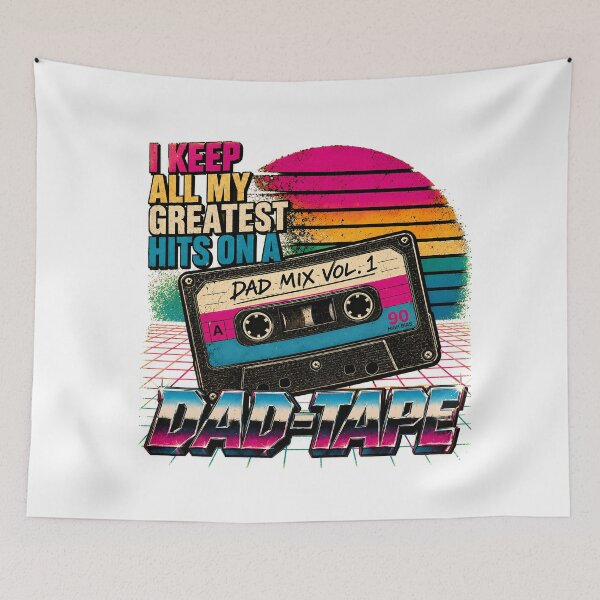 Artikelvorschau, Dad Tape 80s Synthwave Funny Cassette Mixtape entworfen und verkauft von chattsuede.