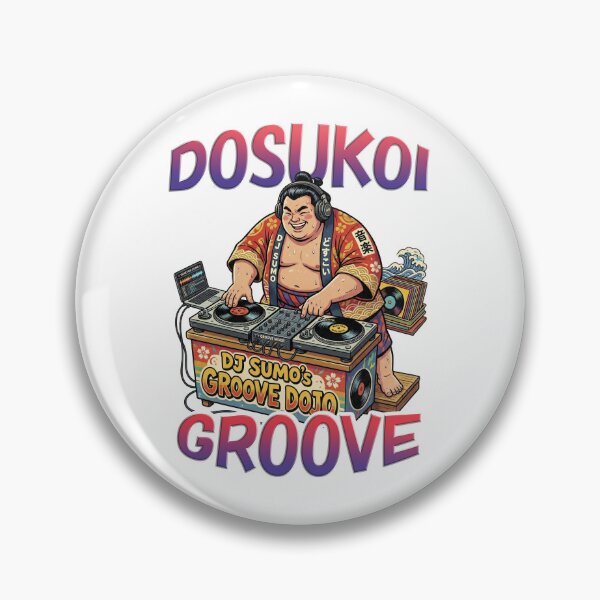 Item preview, DJ Sumo Groove – Funny Japanese Sumo Wrestler DJ Music Design designed and sold by LOVEARTDESIGN.