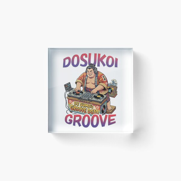 Artikelvorschau, DJ Sumo Groove – Lustiges japanisches Sumo-Ringer-DJ-Musikdesign entworfen und verkauft von LOVEARTDESIGN.