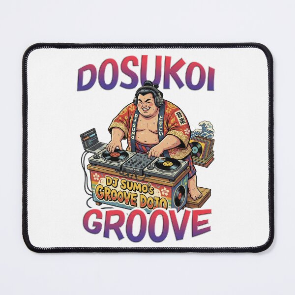 Item preview, DJ Sumo Groove – Funny Japanese Sumo Wrestler DJ Music Design designed and sold by LOVEARTDESIGN.