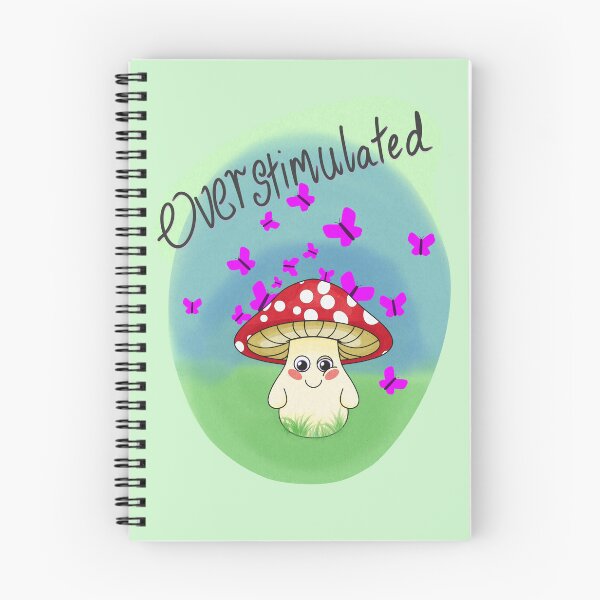 Item preview, Overstimulated mushroom adhd awareness design designed and sold by BluJayGB.