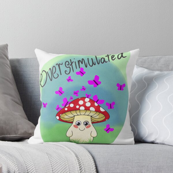 Item preview, Overstimulated mushroom adhd awareness design designed and sold by BluJayGB.
