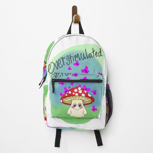 Item preview, Overstimulated mushroom adhd awareness design designed and sold by BluJayGB.