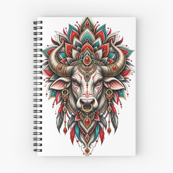 Item preview, Ornamental Bull Mandala | Sacred Horned Animal Art designed and sold by ravuh.