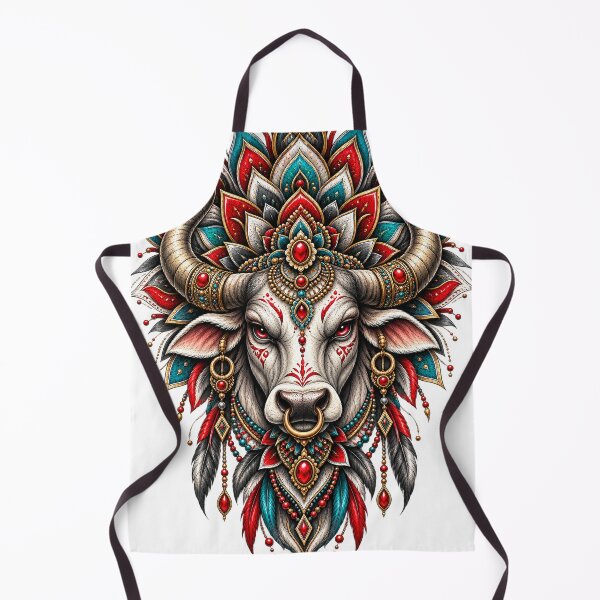 Item preview, Ornamental Bull Mandala | Sacred Horned Animal Art designed and sold by ravuh.