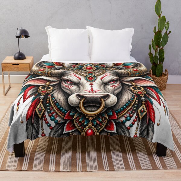 Item preview, Ornamental Bull Mandala | Sacred Horned Animal Art designed and sold by ravuh.
