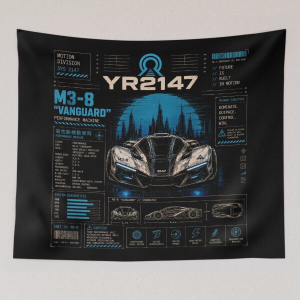 Item preview, YEAR 2147 Futuristic Cyberpunk Sci-Fi Streetwear  designed and sold by TEEJAMBOREE.