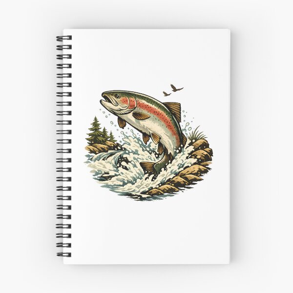 Item preview, Rainbow trout leaping through whitewater designed and sold by Daily Quirk.