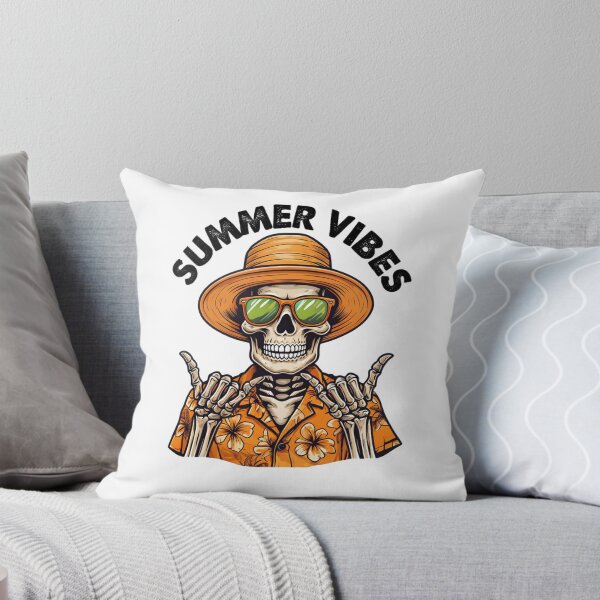 Item preview, Summer Vibes Grinning Skull Apparel designed and sold by ProWander1.