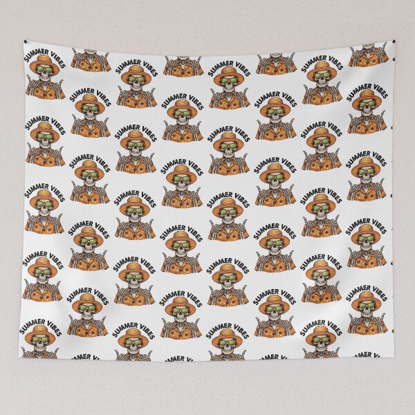 Item preview, Summer Vibes Grinning Skull Apparel designed and sold by ProWander1.