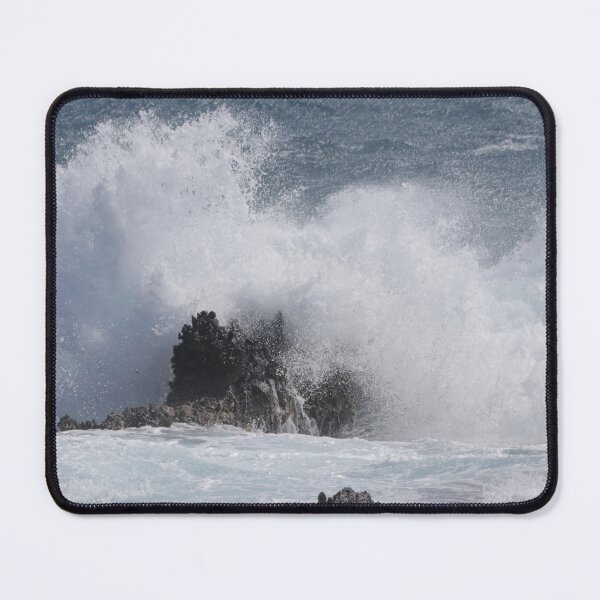 Item preview, waves breaking on the rocks designed and sold by Costas Aggelakis.
