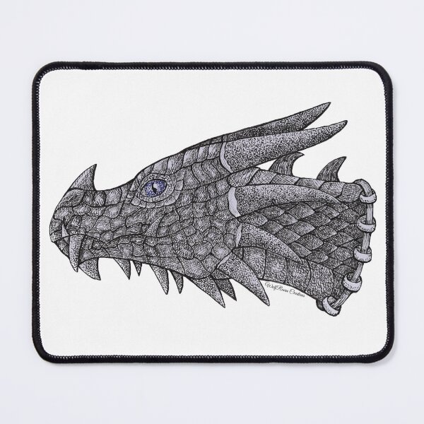 Item preview, Pen and ink side view dragon portrait designed and sold by WolfRaven Creations.