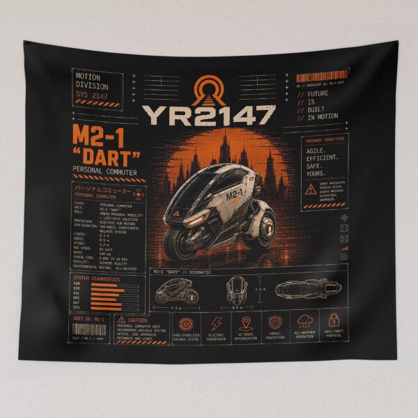 Item preview, YEAR 2147 Futuristic Cyberpunk Sci-Fi Streetwear  designed and sold by TEEJAMBOREE.