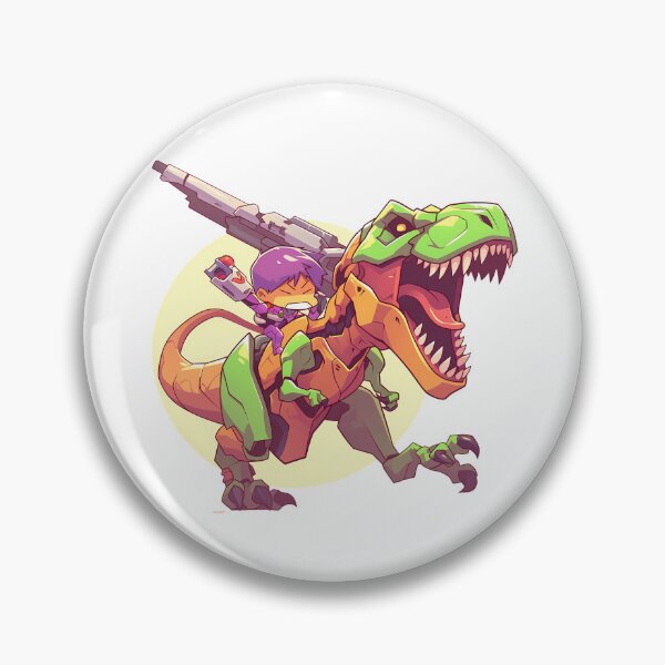Item preview, Evangelion Unit 01 Neon Genesis Chibi Dinosaur Charge designed and sold by Dashsopaner.