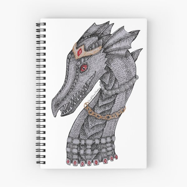 Item preview, Pen and ink 3/4 view dragon portrait  designed and sold by WolfRaven Creations.