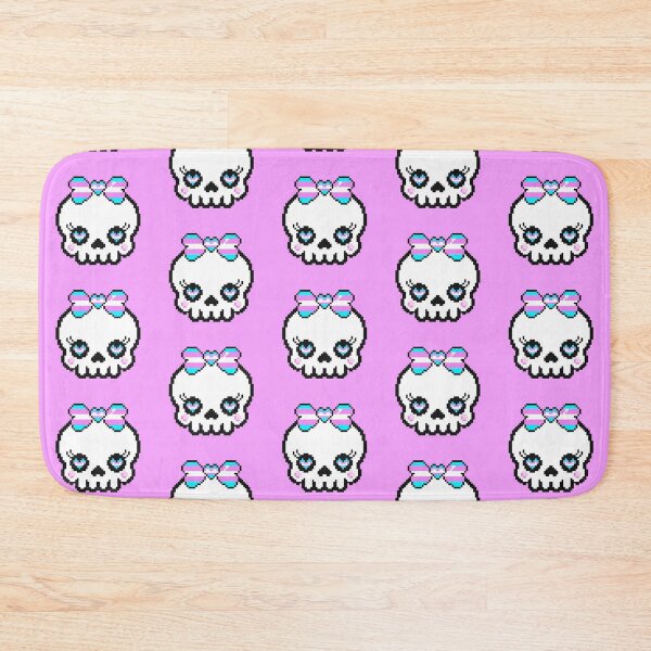 Item preview, Pixel Heart Skull (Transgender) designed and sold by Wyrd Witchy Ways.