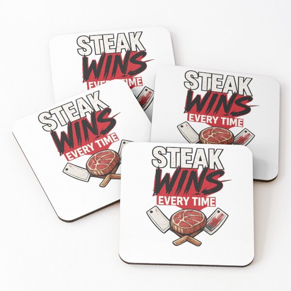 Item preview, STEAK WINS EVERYTIME designed and sold by CarnivoreGifts.