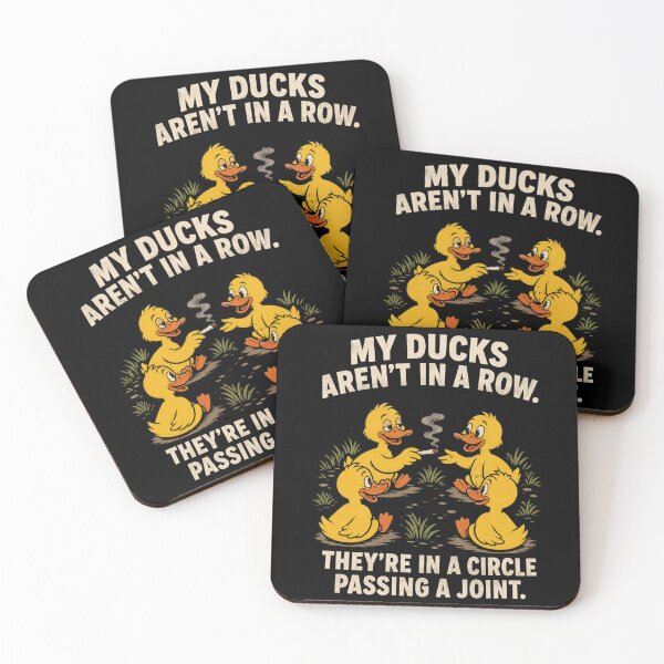 Item preview, My Ducks Aren’t in a Row. They’re in a Circle Passing a Joint., Funny Duck Shirt Gift, Cannabis Humor Graphic Tee designed and sold by saloui.