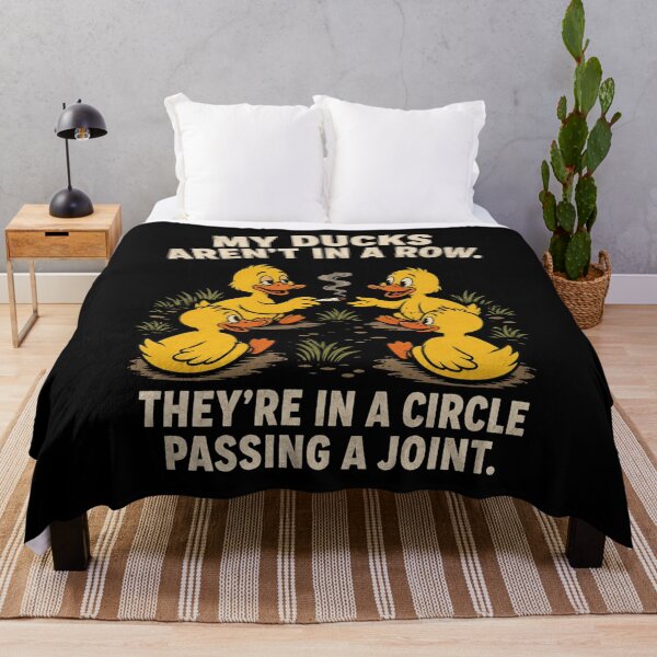 Item preview, My Ducks Aren’t in a Row. They’re in a Circle Passing a Joint., Funny Duck Shirt Gift, Cannabis Humor Graphic Tee designed and sold by saloui.
