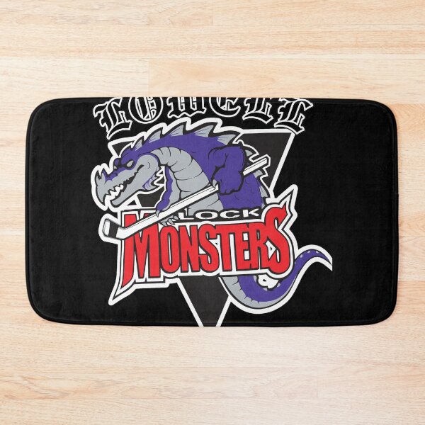 Item preview, Retro Lowell Lock Monsters Hockey Mascot designed and sold by Loopdrawings.