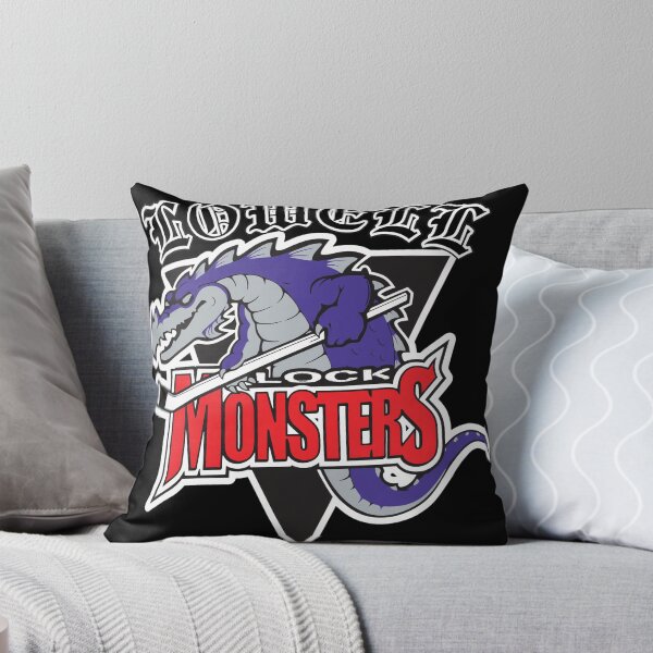 Item preview, Retro Lowell Lock Monsters Hockey Mascot designed and sold by Loopdrawings.